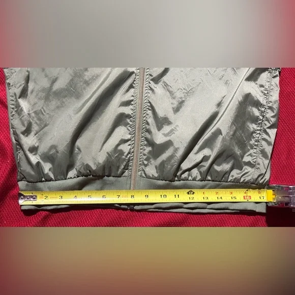 Wildfang Olive Bomber Jacket with White Text - Picture 6 of 6